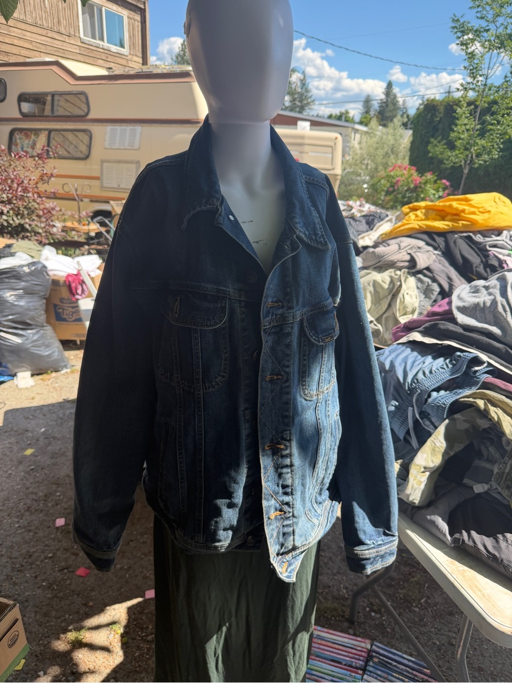 Lee Denim Jacket in Blue with Yellow Logo